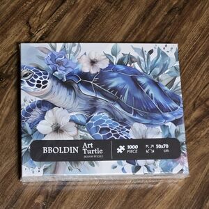New 1000 Piece BBOLDIN Turtle Art Jigsaw Puzzle Blue And White
